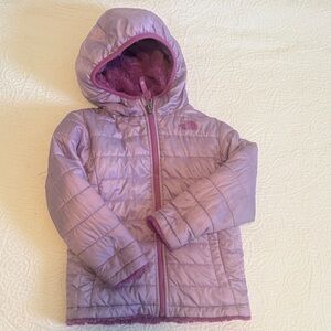 The North Face Kids reversible Purple Jacket
